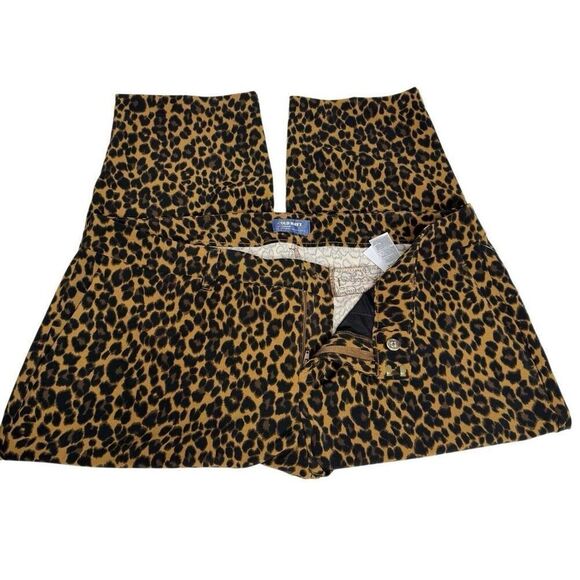 Old Navy NWT leopard print Harper mid rise crop pants size 22 short - Picture 5 of 13
